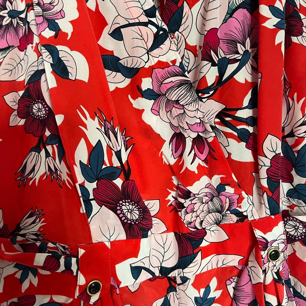 Red Floral Jumpsuit, Anthropologie, XS, new with tags